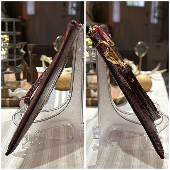 Authentic MICHAEL Michael Kors Genuine Snakeskin Clutch/Wristlet, EUC - Picture 8 of 16